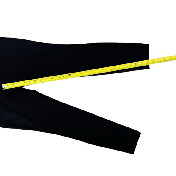 Max Studio Black Skinny Pants Leggings Faux Leather Trim Pull on Size Small - Picture 7 of 12